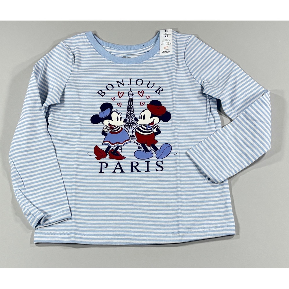 Jumping Beans Girls Disney Mickey Paris & Besties Bear Tee 2PK 5T Blue Cream‎ - Picture 4 of 10